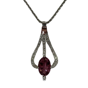 gemstone and diamond necklace
